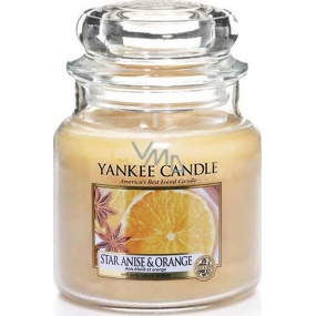 Yankee Candle Star Aníz & Orange - Aníz a pomaranč vonná sviečka Classic malá sklo 104 g