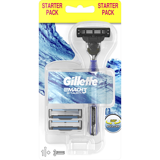 Gillette Mach3 Start holiaci strojček + náhradné hlavice 2 kusy pre mužov