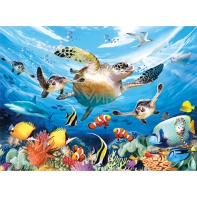 Prime3D plagát Vodná korytnačka - cesta morské korytnačky 39,5 x 29,5 cm