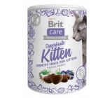 Brit Care Cat Snack Chrumkavý kuracie maškrtu s kosom a čučoriedkou doplnkové krmivo pre mačiatka, od 6 týždňov veku 100 g