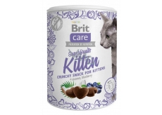 Brit Care Cat Snack Chrumkavý kuracie maškrtu s kosom a čučoriedkou doplnkové krmivo pre mačiatka, od 6 týždňov veku 100 g