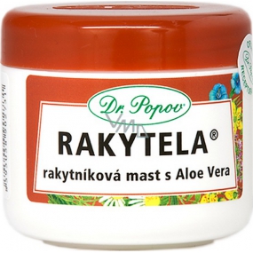 Dr. Popov Rakytela Rakytníková masť s Aloe Vera upokojuje, hydratuje normálnu aj vysušenú pokožku, vhodná aj na starostlivosť o jazvy, popáleniny a omrzliny 50 ml