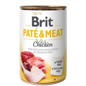 Brit Paté & Meat Kura a hovädzie mäso čisté mäsové paté kompletné krmivo pre psov 400 g