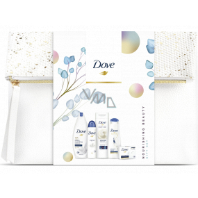 Dove Nourishing Deeply vyživujúci sprchový gél pre ženy 250 ml + tuhé mydlo 100 g + antiperspirant sprej 150 ml + telové mlieko 250 ml + šampón na vlasy 250 ml, kozmetická sada