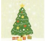 Nekupto Vianočné kartičky na darčeky Stromček 6,5 x 6,5 cm 6 kusov