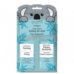 Marion Dr.Koala vyhladzujúci peeling nôh 6 ml a regeneračná maska na nohy 6,5 ml