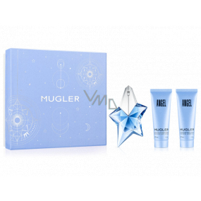 Thierry Mugler Angel parfumovaná voda pre ženy 25 ml + sprchový gél 50 ml + telové mlieko 50 ml, darčeková sada pre ženy