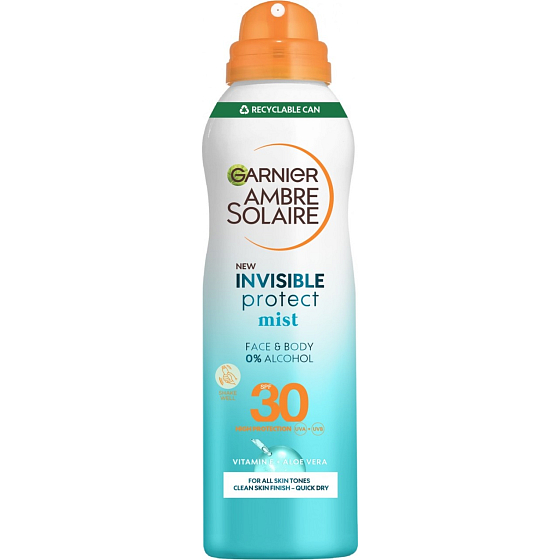 Garnier Ambre Solaire Invisible Protect OF30 opaľovacia hmla 200 ml