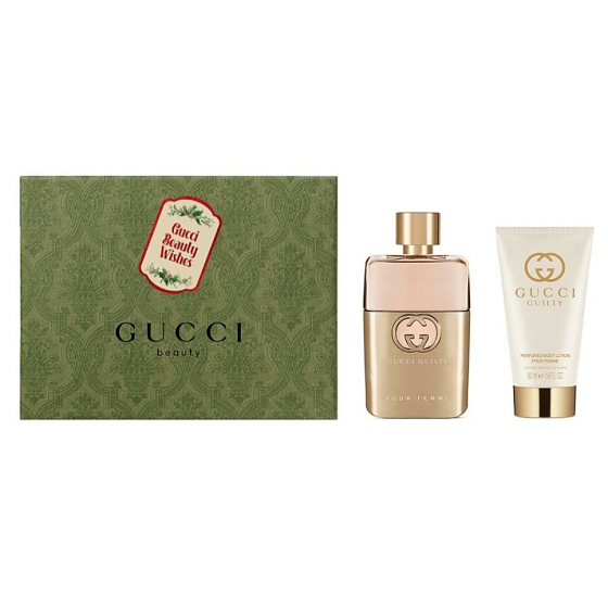 Gucci Guilty pour Femme parfumovaná voda 50 ml + telové mlieko 50 ml, darčeková sada pre ženy