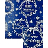 Nekupto Vianočný baliaci papier na darčeky 70 x 200 cm Tmavo modrý, Merry & Bright