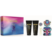 Moschino Toy 2 Pearl parfumovaná voda unisex 30 ml + telové mlieko 100 ml + sprchový gél 100 ml + parfumovaná voda 10 ml, darčeková sada unisex