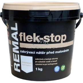 REMAL Flek-stop farba na škvrny po vode, dymoch a nikotíne 1 kg REMAL Flek-stop farba na škvrny po vode, dymoch a nikotíne 1 kg