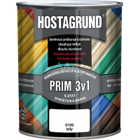Hostagrund Prim 3v1 S2177 základná i vrchná farba na kov, 0100 biela, 600 ml