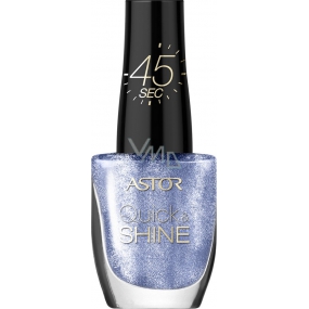 Astor Quick & Shine Nail Polish lak na nechty 604 Midnight Blue 8 ml