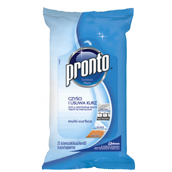 Pronto Multifunkčný 5v1 obrúsky proti prachu 25 kusov