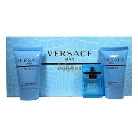 Versace Eau Fraiche Man toaletná voda 5 ml + sprchový gél 25 ml + balzam po holení 25 ml, darčeková sada