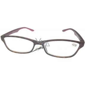 Berkeley Čítacie dioptrické okuliare +2,0 plast hnedé obruby, bordová 1 kus ER4133