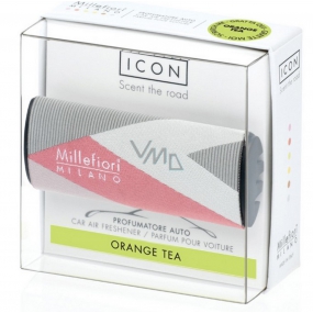 Millefiori Milano Icon Orange Tea - Pomarančový čaj vôňa do auta Textil Geometric vonia až 2 mesiace 47 g