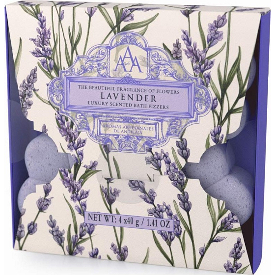Somerset Toiletry Levanduľa šumivé kvetina do kúpeľa 4 x 40 g
