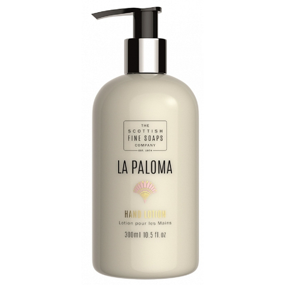 Scottish Fine Soaps La Paloma mlieko na ruky pre všetky typy pokožky dávkovač 300 ml