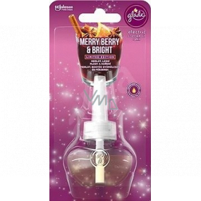 Glade Electric Scented Oil Merry Berry & Bright s vôňou merlotu, lesných plodov a korenín tekutá náplň do elektrického osviežovača vzduchu 20 ml