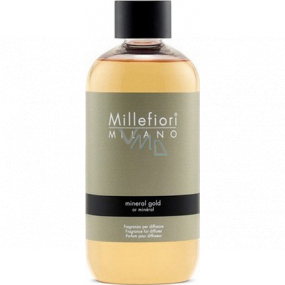 Millefiori Milano Natural Mineral Gold - Minerálna zlato Náplň difuzéra pre vonná steblá 250 ml