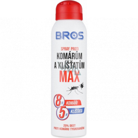 Bros Max Repelent sprej proti komárom a kliešťom 25% DEET 90 ml