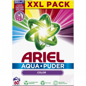 Ariel Aquapuder Color univerzálny prací prášok na farebné oblečenie 60 dávok 3,9 kg