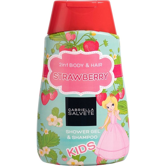 Gabriella Salvete Kids Strawberry 2v1 sprchový gél a šampón na vlasy pre deti 300 ml