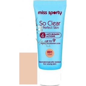 Miss Sporty So Clear Anti-Bacterial make-up 001 light 30 ml