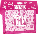 Nekupto Back To School peňaženka ružová I am one 13,5 x 9 cm