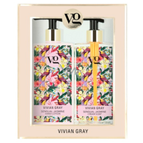 Vivian Gray Sensational Jasmin sprchový gél + telové mlieko 2 x 350 ml, darčeková súprava