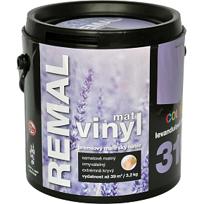 REMAL Vinyl Color mat umývateľná farba na stenu, 310 levanduľovo fialová, 3,2 kg