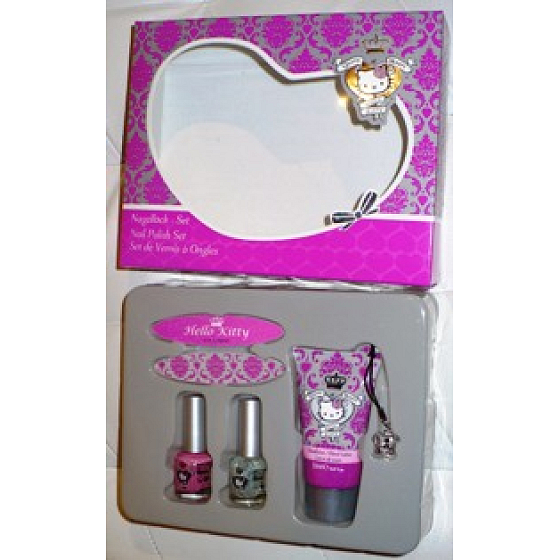 Hello Kitty Krém na ruky 50 ml + lak na nechty 2 kusy + pilník na nechty 2 kusy dievčenské kazeta