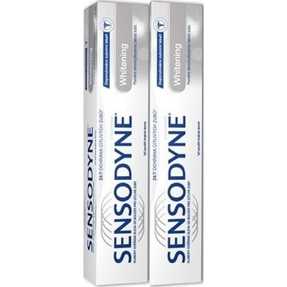 Sensodyne Whitening zubná pasta šetrne bieli citlivé zuby 2 x 75 ml
