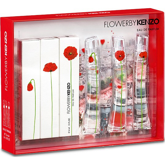 Kenzo Flower by Kenzo toaletná voda pre ženy 3 x 4 ml, darčeková sada