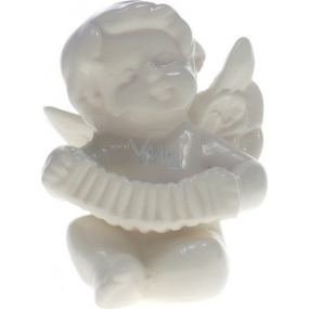 Anjel porcelánový s harmonikou 8 cm