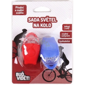 Albi Buď vidieť! Set svetiel na bicykel červenomodrý