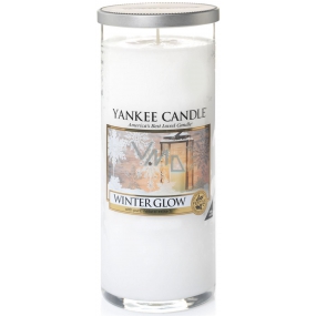 Yankee Candle Winter Glow - Zimný žiara vonná sviečka Décor veľký valec sklo 75 mm 566 g