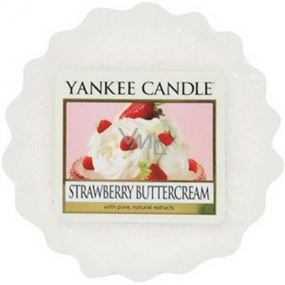 Yankee Candle Strawberry Buttercream - Jahody so šľahačkou vonný vosk do aromalampy 22 g