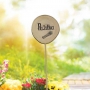 Bohemia Gifts Drevený zápich k bylinkám s potlačou - Pažítka priemer kolieska je 5 - 8 cm