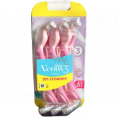Gillette Venus Simply 3 pohotové holítko s lubrikačným pásikom ružové 6 kusov pre ženy