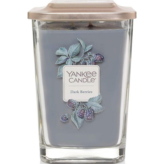 Yankee Candle Dark Berries - Černice sójová vonná sviečka Elevation veľká sklo 2 knôty 553 g