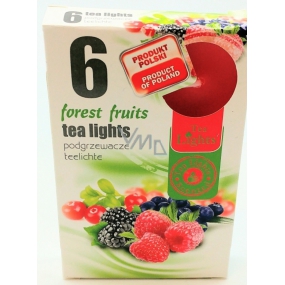 Tea Lights Forest Fruits s lesnou vôňou vonné čajové sviečky 6 kusov