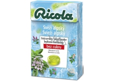 Ricola Svieža alpský švajčiarske bylinné cukríky bez cukru s vitamínom C z 13 bylín 40 g