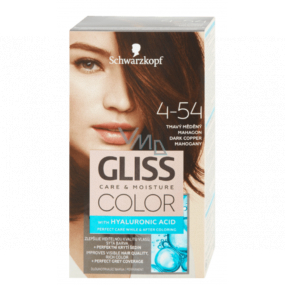 Schwarzkopf Gliss Color farba na vlasy 4-54 Tmavo medený mahagón 2 x 60 ml