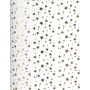 Zowie Darčekový baliaci papier 70 x 150 cm Vianočný Luxusné White Christmas biely - zlaté hviezdičky