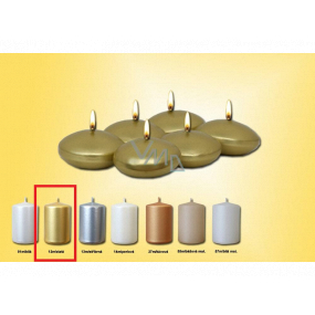 Lima Plávajúce šošovka sviečka metal zlatá 50 x 25 mm 6 kusov