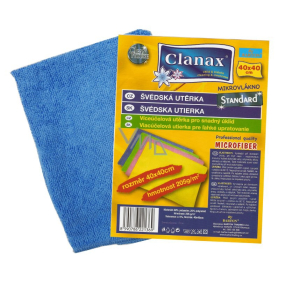 Clanax Univerzálna švédska utierka z mikrovlákna 40 x 40 cm 250 g rôzne farby