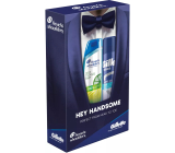 Gillette Cooling Sensitive gél na holenie s eukalyptom 200 ml + Head & Shoulders Deep Cleanse Oil Control šampón proti lupinám 300 ml, kozmetická sada pre mužov